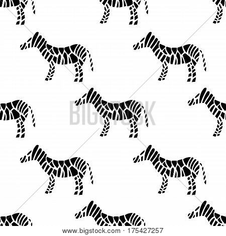 Zebra Striped Seamless Surface Pattern. Vector Illustration
