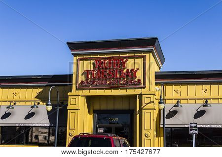Muncie - Circa March 2017: Ruby Tuesday Casual Restaurant Location. Ruby Tuesday is famous for its Salad Bar I
