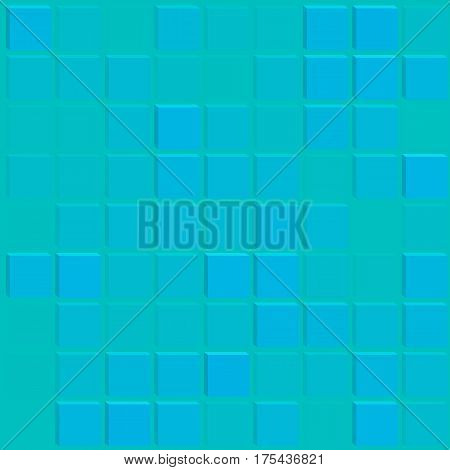 Geometric pattern with rectangles depicted in blue tone