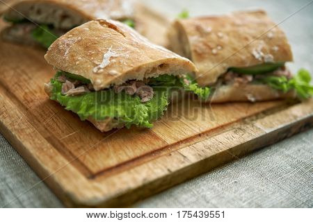 Tuna Sandwich With Lettuce