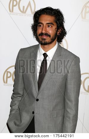 LOS ANGELES - JAN 28:  Dev Patel at the 2017 Producers Guild Awards  at Beverly Hilton Hotel on January 28, 2017 in Beverly Hills, CA