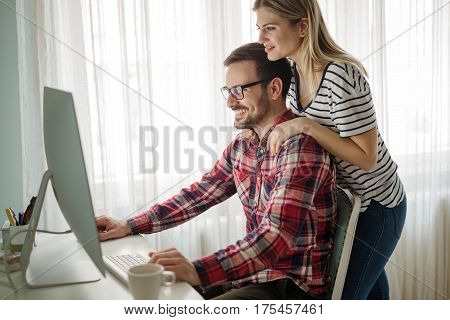 Couple With Ideas Working From Home