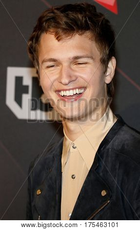 Ansel Elgort at the 2017 iHeartRadio Music Awards held at the Forum in Inglewood, USA on March 5, 2017.
