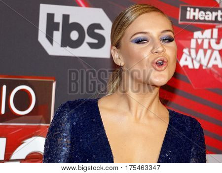 Kelsea Ballerini at the 2017 iHeartRadio Music Awards held at the Forum in Inglewood, USA on March 5, 2017.
