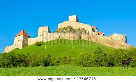 Medieval Fortress Rupea, Brasov landmark, Transylvania, Romania