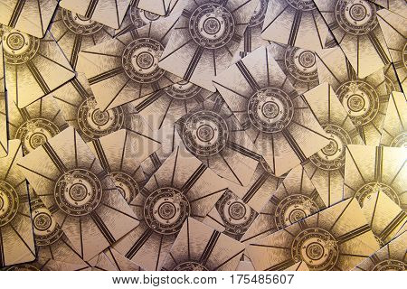 Moscow Russia - January 29 2017: Tarot cards. Labirinth tarot deck. Esoteric occult background