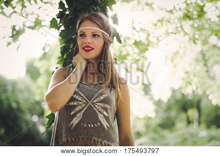 Beautiful Woman In Nature