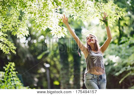 Beautiful Woman In Nature