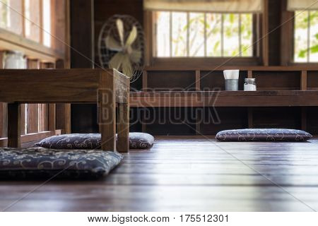 Vintage Retro Wooden Oriental House stock photo