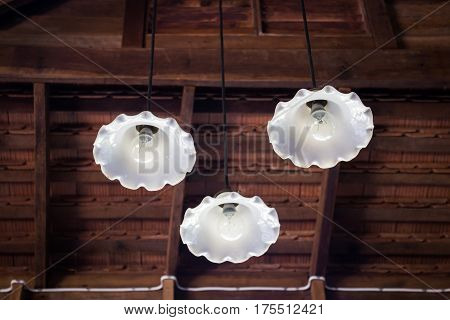 Vintage Retro Wooden Oriental House stock photo