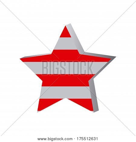 star with stripes independece day icon, vector illustraction design
