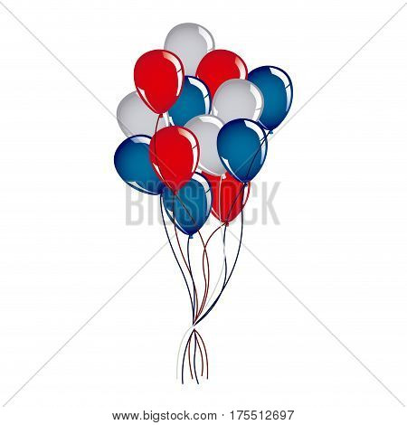 balloon independece day icon, vector illustraction design
