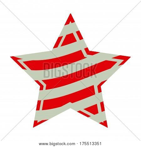 star with stripes independece day icon, vector illustraction design