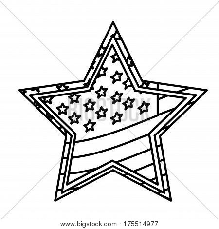 figure star independece day flag icon, vector illustraction design