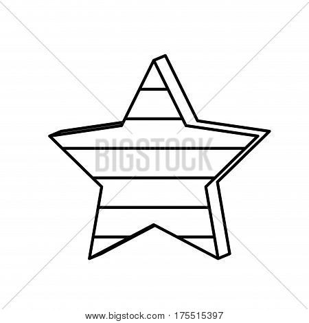 figure star with stripes independece day icon, vector illustraction design