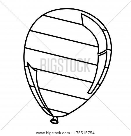 figure balloon with stripes independece day icon, vector illustraction design