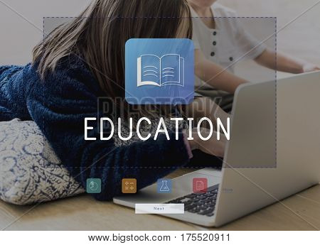 Kids playing games using tablet and laptop