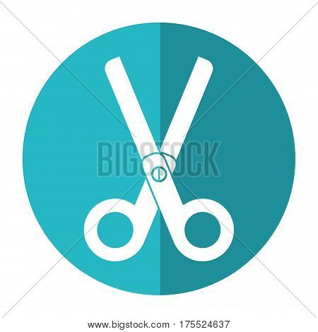 scissors school utensil shadow vector illustration eps 10
