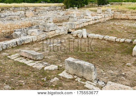 Ancient Roman Ruins Of Egnazia On Puglia