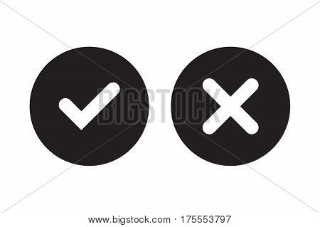 Tick And Cross Signs Simple