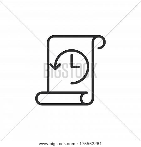 History line icon outline vector sign linear style pictogram isolated on white. Symbol logo illustration. Editable stroke. Pixel perfect
