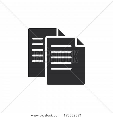 Copy file icon vector filled flat sign solid pictogram isolated on white. Symbol logo illustration. Pixel perfect