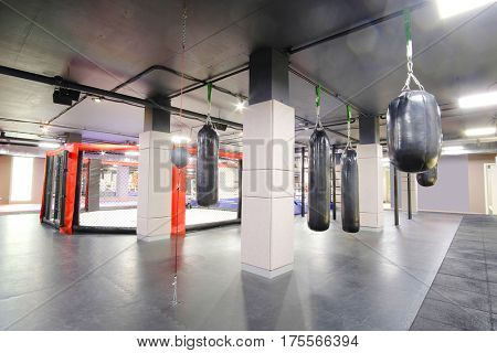 Interior of a boxing hall