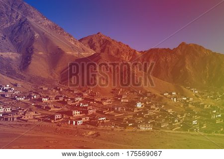Village in the Mountain Landscpape