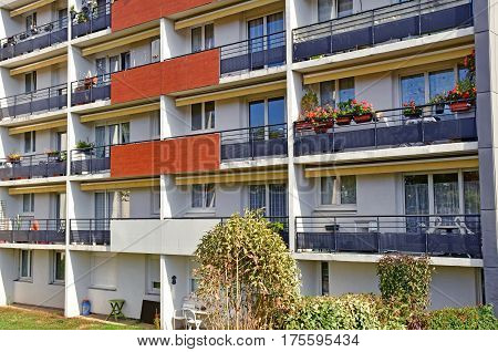 Verneuil sur Seine; France - october 16 2016 : the city center