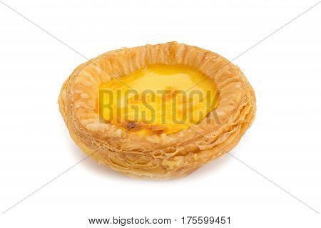 Egg Tarts isolated on a white background