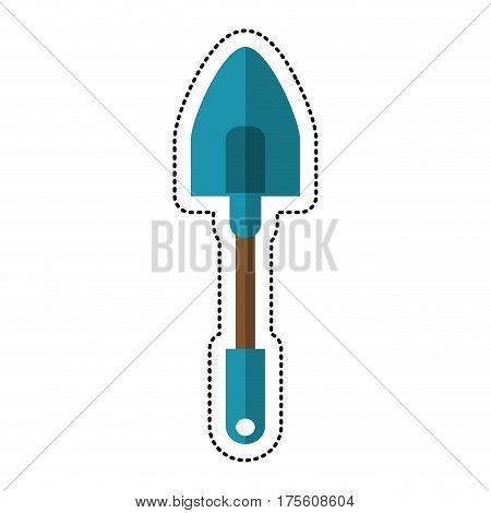 cartoon hand shovel garden tool vector illustration eps 10