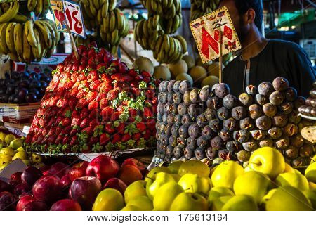 Tropical Fruits at the market in Egypt