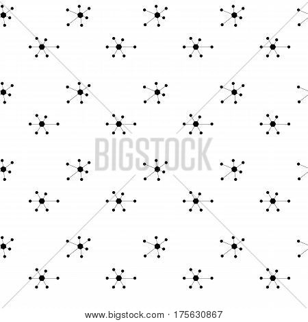 Abstract Seamless Background. Pattern Decorated With Dots, Lines And Hexahedrons