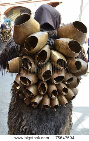 Sardinia, Italy: the old Mamuthones' mask .