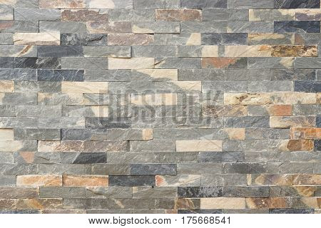 Modern stone brick wall for design and decoration
