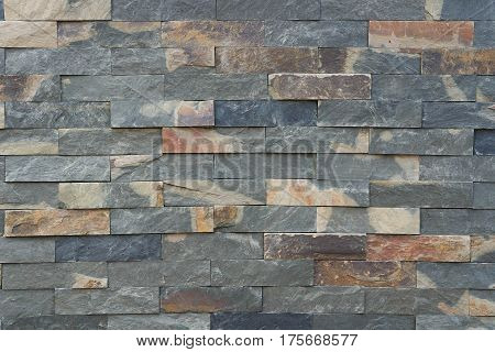 Modern stone brick wall for design and decoration