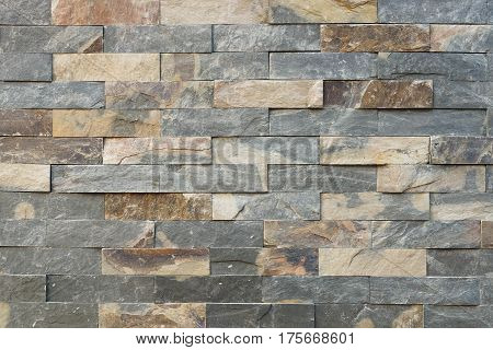 Modern stone brick wall for design and decoration