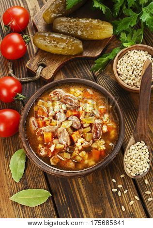 Rassolnik With Chicken Giblets