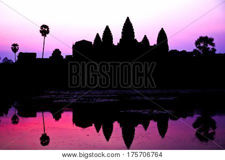 Sunrise at Ankor Wat Siem Reap Cambodia