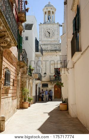 The Scenic Village Of Locorotondo On Puglia