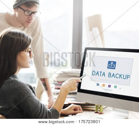Cloud Network Data Backup Concept