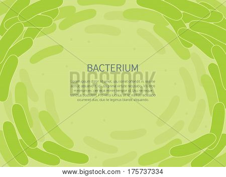 Bacteria green micro view background - vector illustration