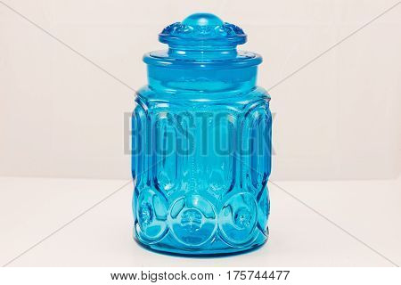 one of a set of four Blue canisters