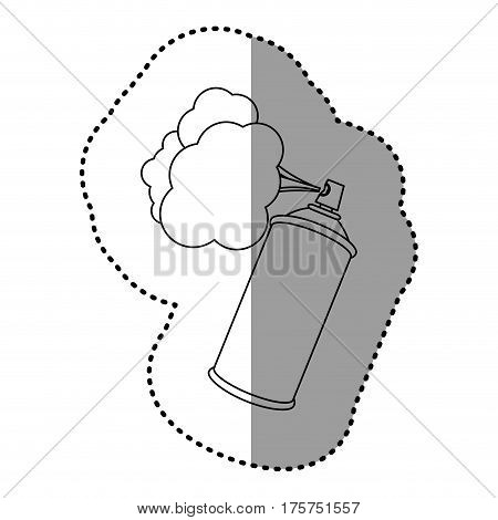 contour aerosol sprays with cloud icon, vector illustraction design