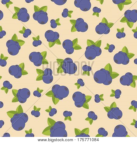 Seamless pattern with blueberry. Bright colors fashion style for prints batik silk textile cushion pillow bandanna kerchief. Kid country style