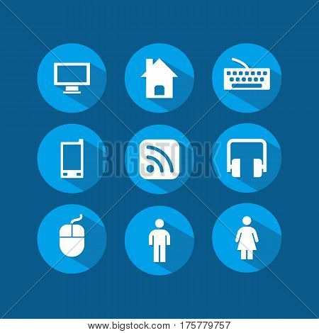 web computer icon in flat design illustration