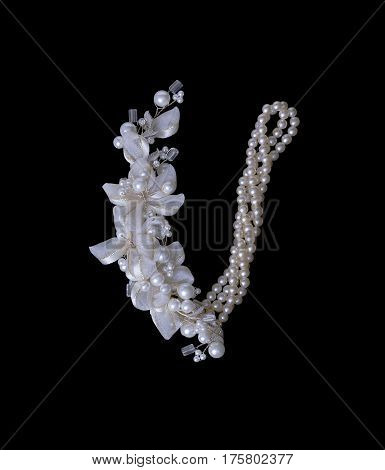 Letter L Made Of Pearls