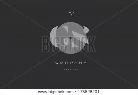 Gs G S  Grey Modern Alphabet Company Letter Logo Icon