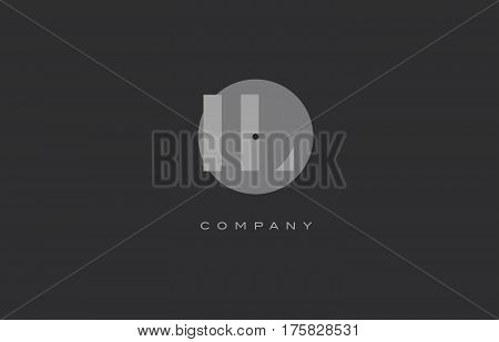 Im I M  Grey Modern Alphabet Company Letter Logo Icon
