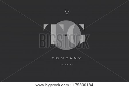 Tg T G  Grey Modern Alphabet Company Letter Logo Icon